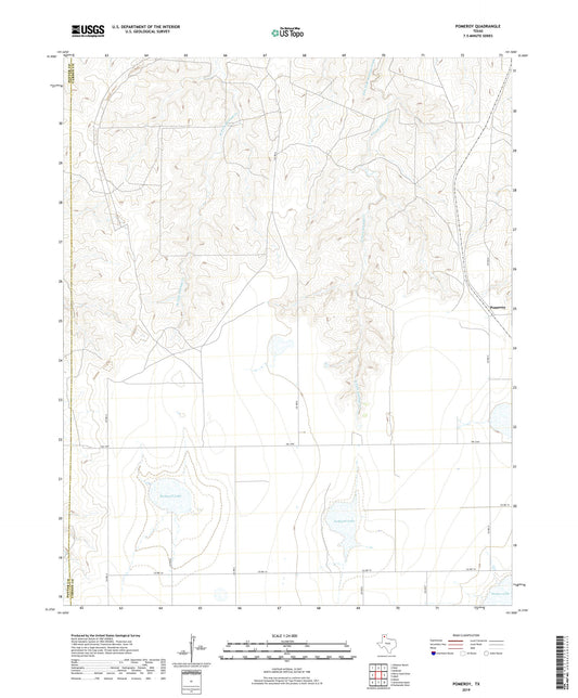 Pomeroy Texas US Topo Map Image