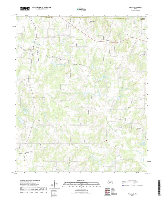 Poolville Texas US Topo Map Image