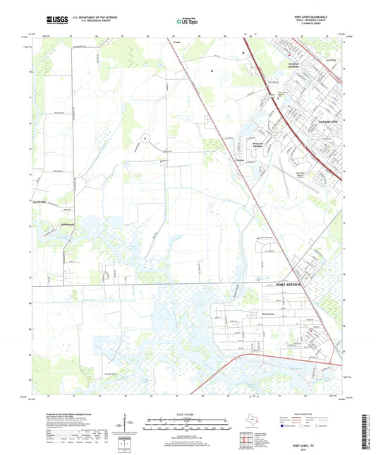 Port Acres Texas US Topo Map Image