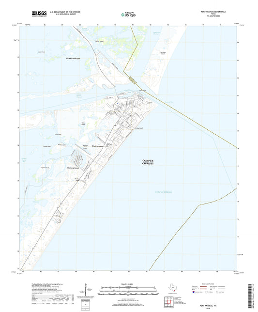 Port Aransas Texas US Topo Map Image