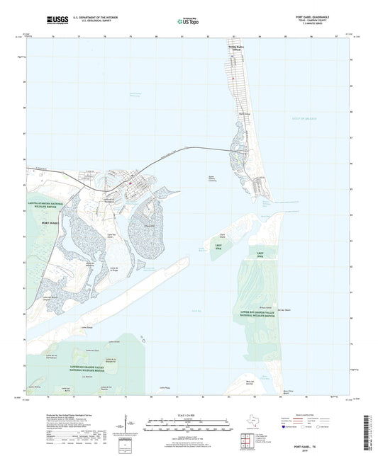 Port Isabel Texas US Topo Map Image