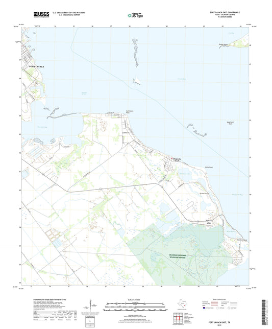 Port Lavaca East Texas US Topo Map Image