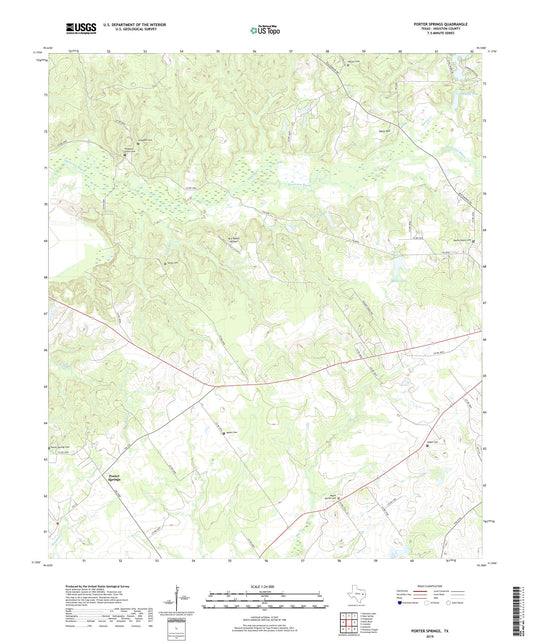 Porter Springs Texas US Topo Map Image