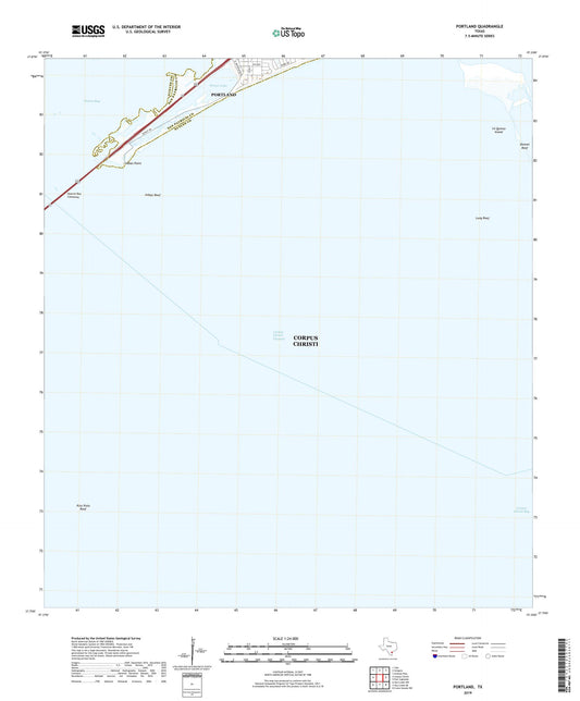 Portland Texas US Topo Map Image