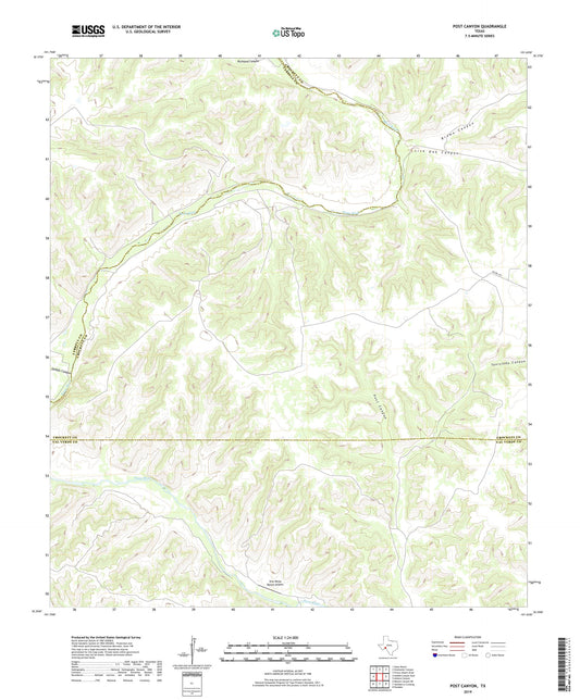 Post Canyon Texas US Topo Map Image