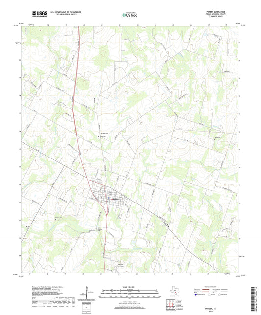Poteet Texas US Topo Map Image