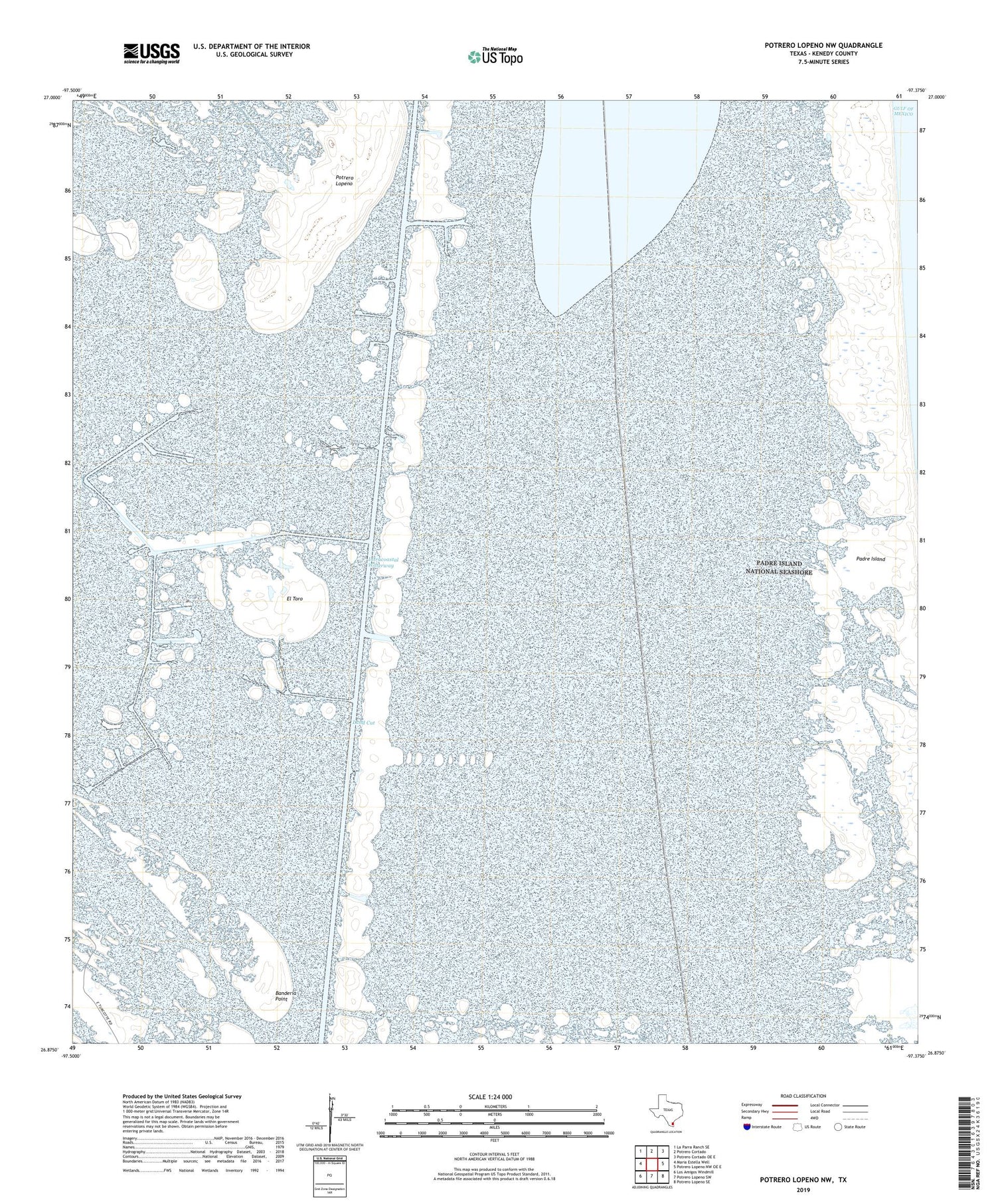 Potrero Lopeno NW Texas US Topo Map Image