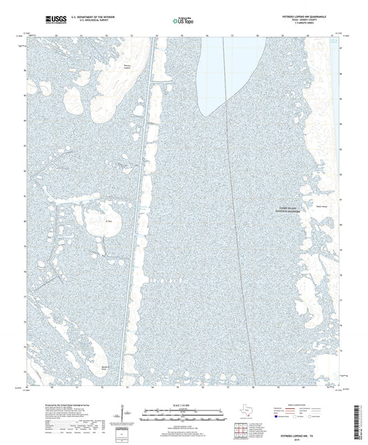Potrero Lopeno NW Texas US Topo Map Image