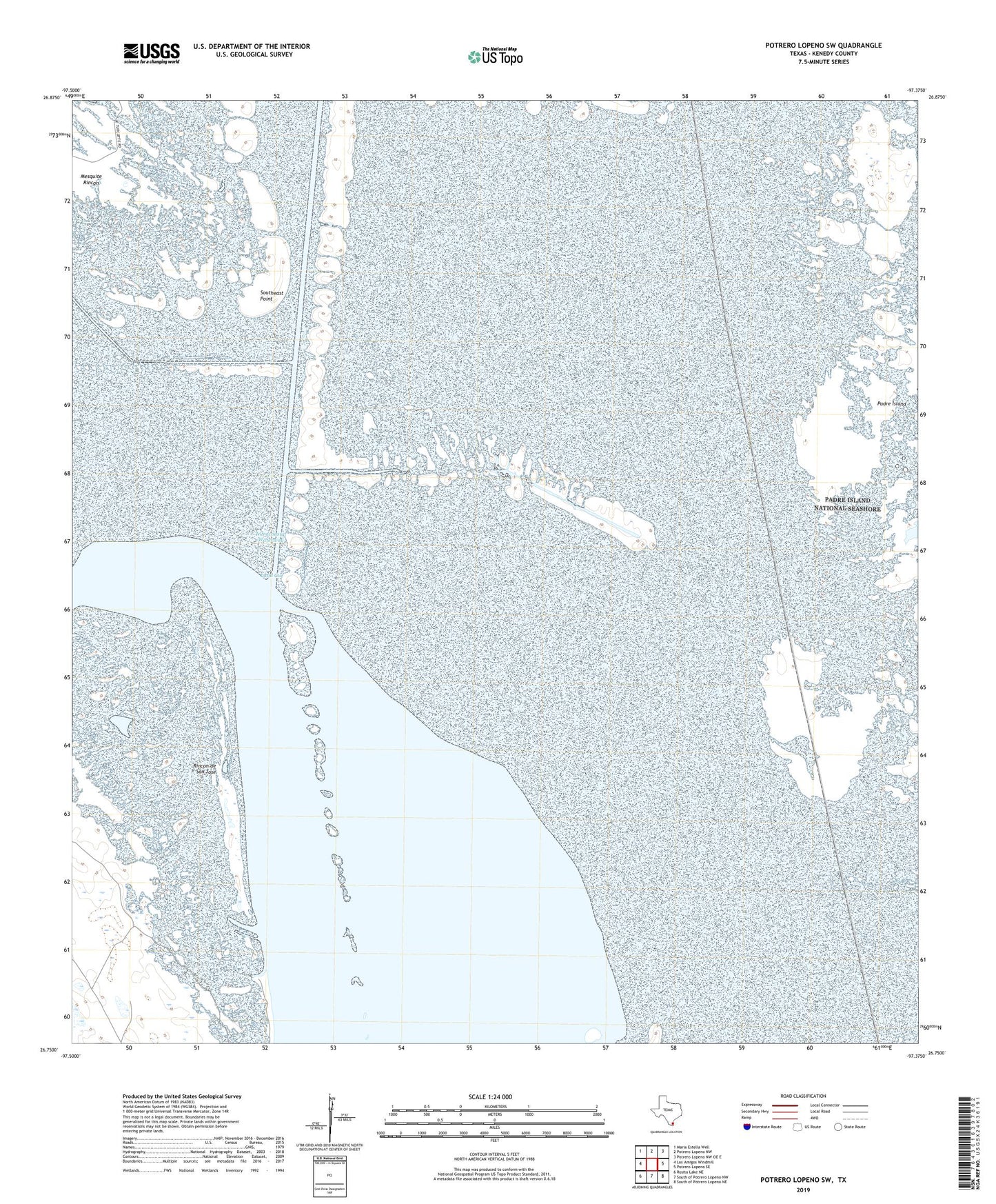 Potrero Lopeno SW Texas US Topo Map Image