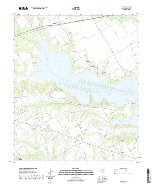 Powell Texas US Topo Map Image
