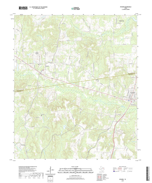 Poynor Texas US Topo Map Image
