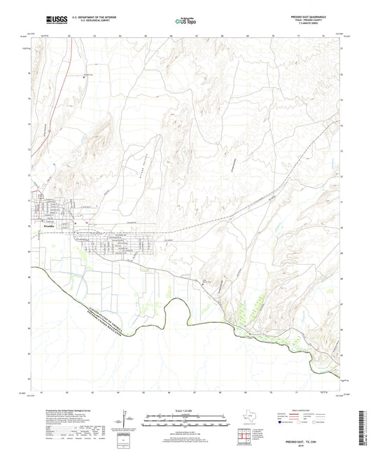 Presidio East Texas US Topo Map Image