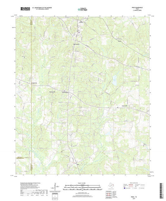 Price Texas US Topo Map Image