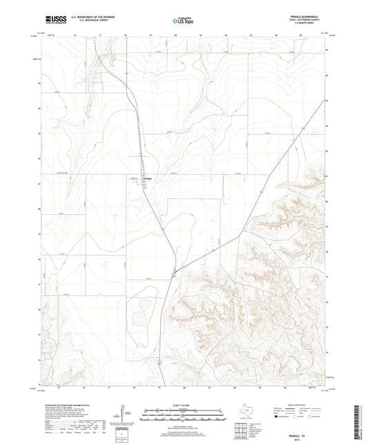 Pringle Texas US Topo Map Image