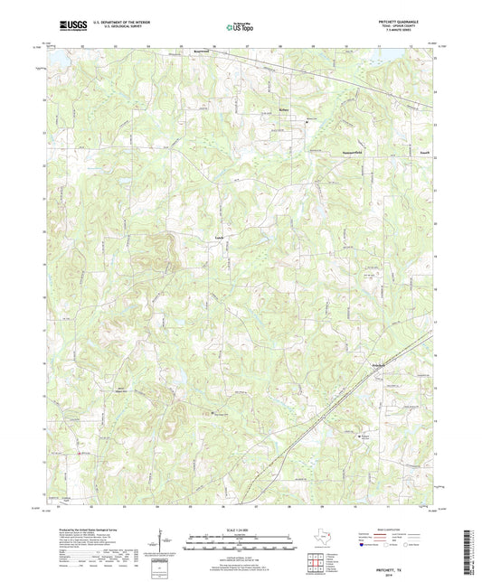 Pritchett Texas US Topo Map Image