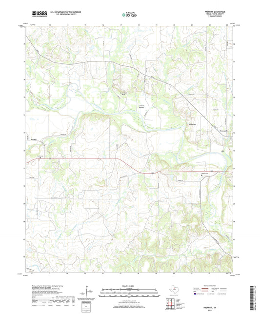 Proffitt Texas US Topo Map Image