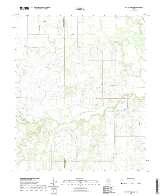 Proffitt Crossing Texas US Topo Map Image