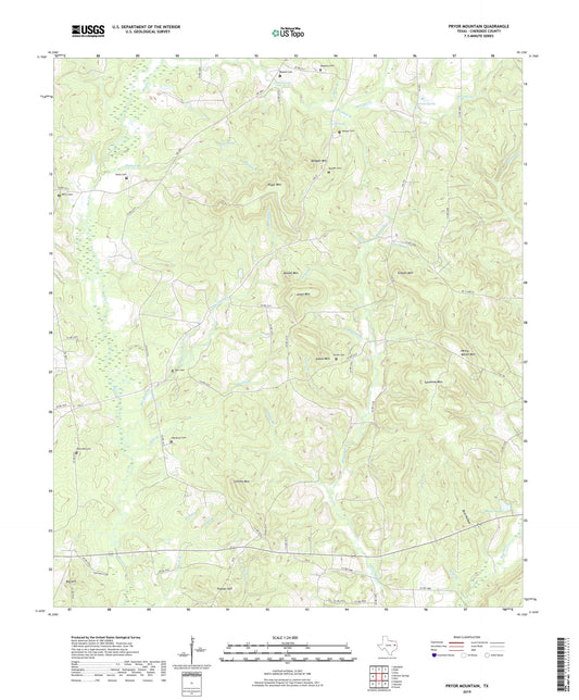Pryor Mountain Texas US Topo Map Image