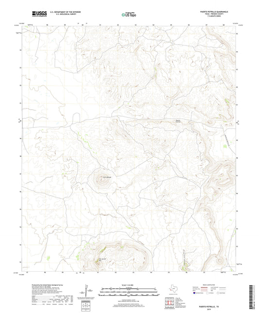 Puerto Potrillo Texas US Topo Map Image