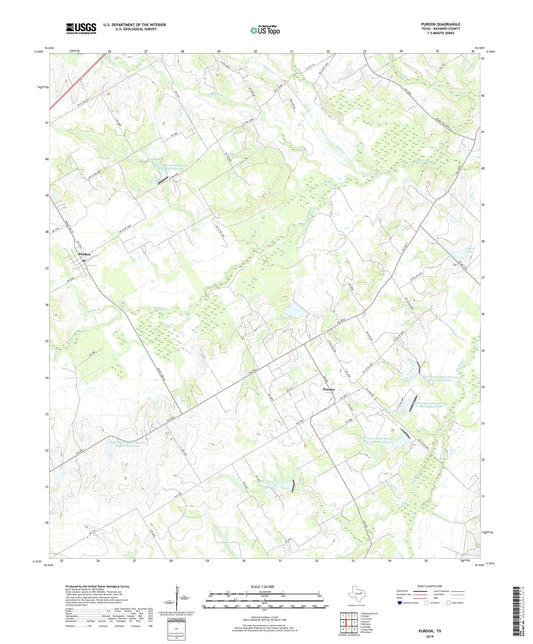 Purdon Texas US Topo Map Image
