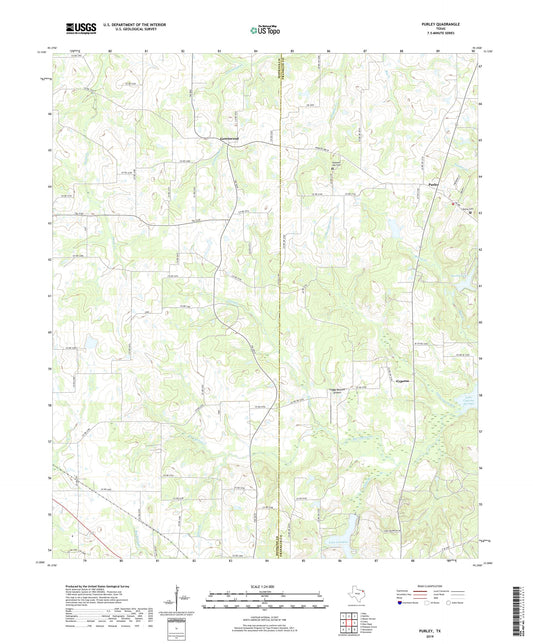 Purley Texas US Topo Map Image