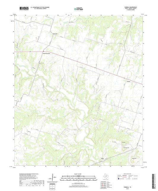 Purmela Texas US Topo Map Image
