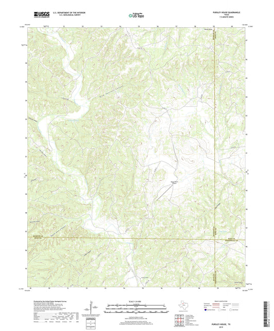 Pursley House Texas US Topo Map Image