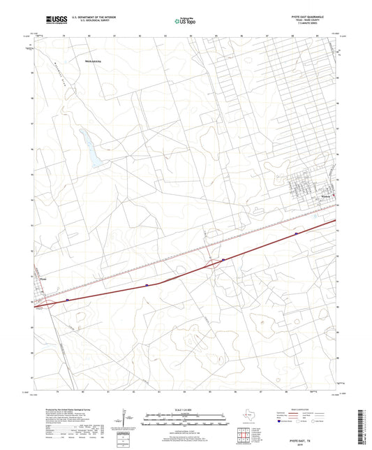 Pyote East Texas US Topo Map Image