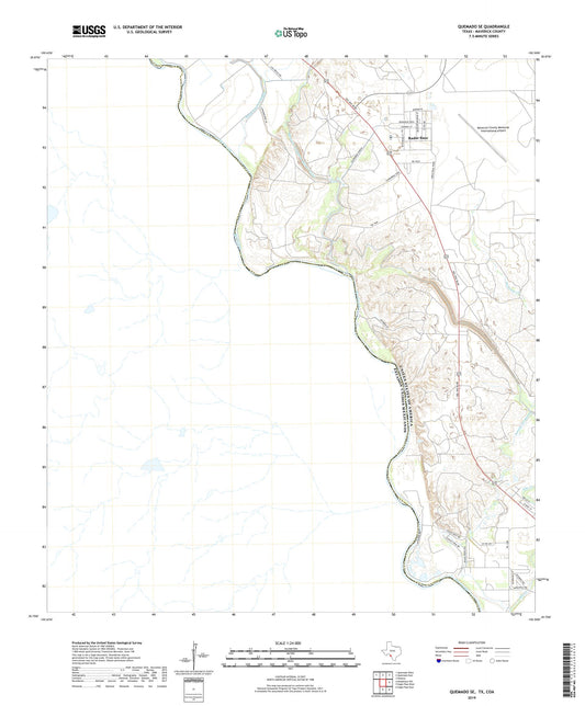 Quemado SE Texas US Topo Map Image
