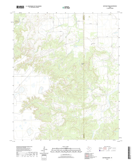 Quitaque Peaks Texas US Topo Map Image