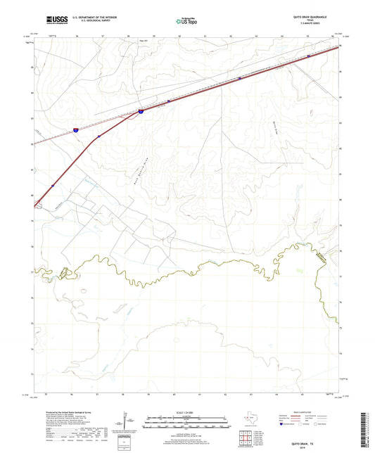 Quito Draw Texas US Topo Map Image