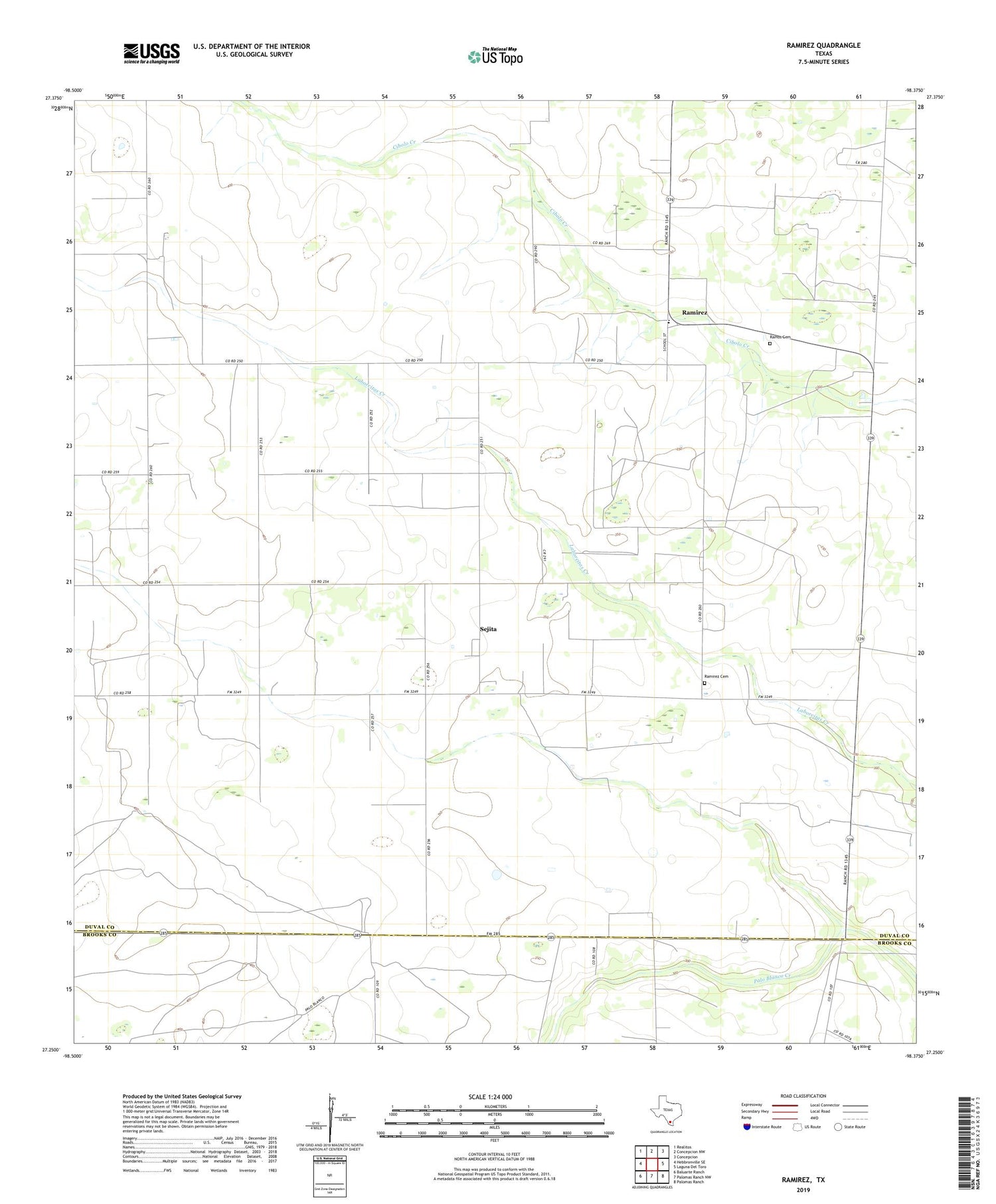 Ramirez Texas US Topo Map Image