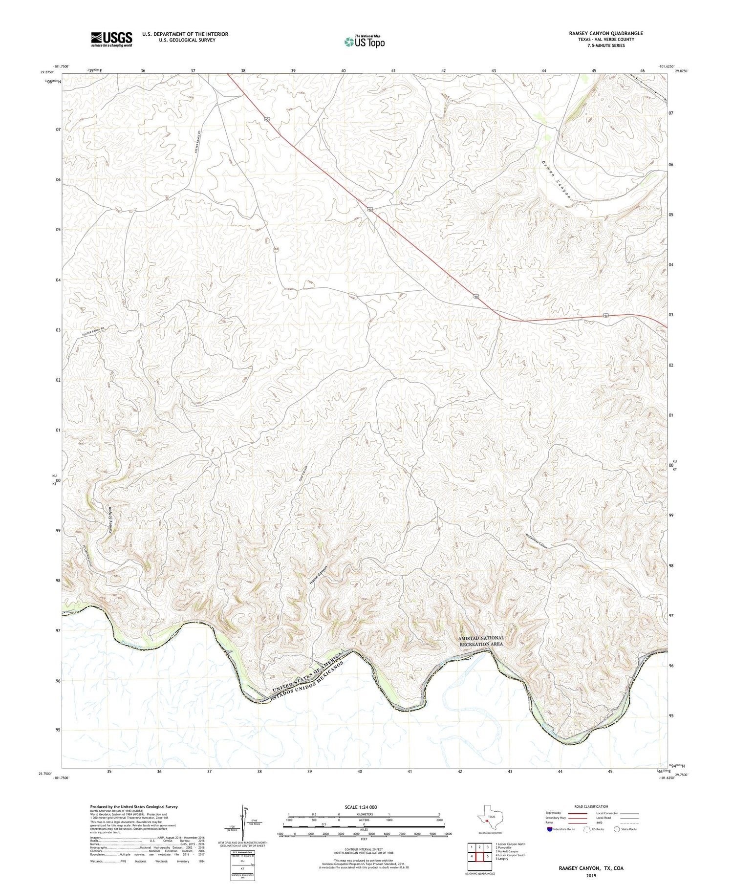 Ramsey Canyon Texas US Topo Map Image