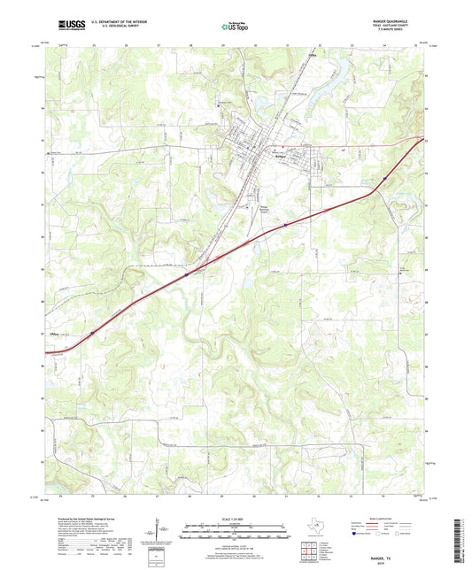 Ranger Texas US Topo Map Image