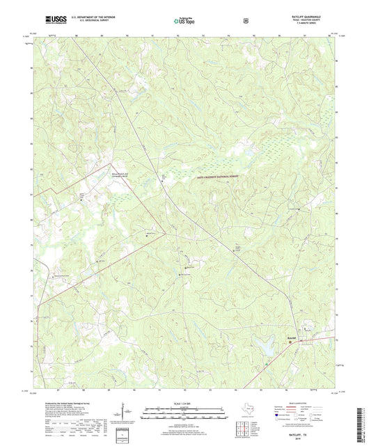 Ratcliff Texas US Topo Map Image