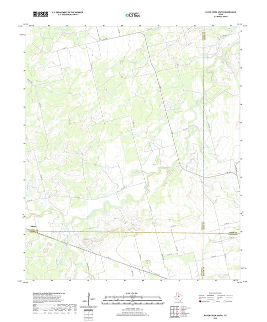 Raven Creek South Texas US Topo Map Image