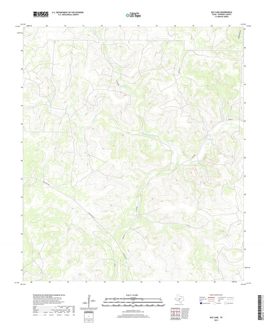 Ray Lake Texas US Topo Map Image