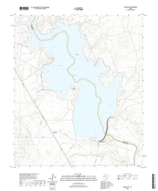 Red Bluff Texas US Topo Map Image