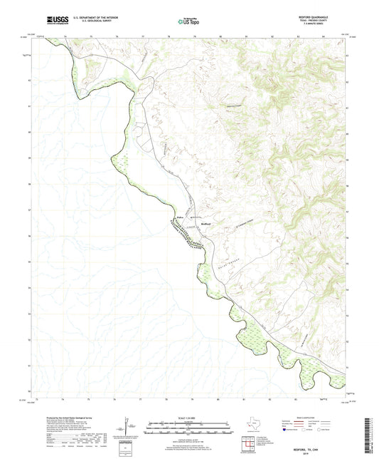 Redford Texas US Topo Map Image