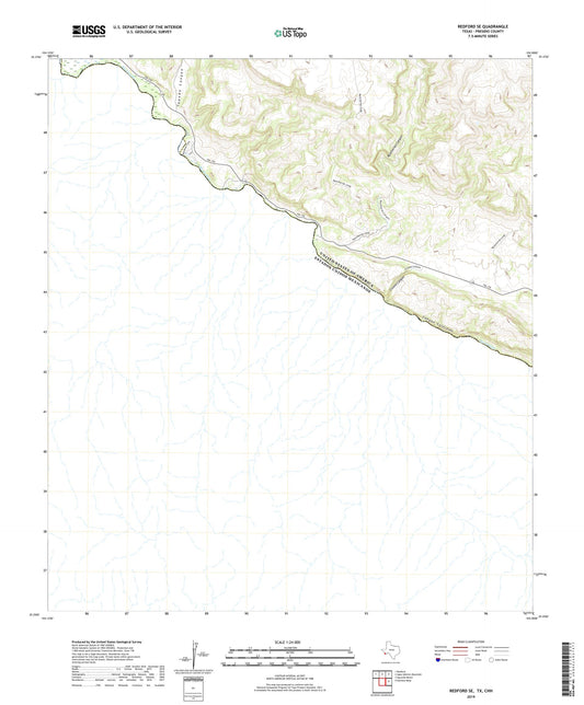 Redford SE Texas US Topo Map Image
