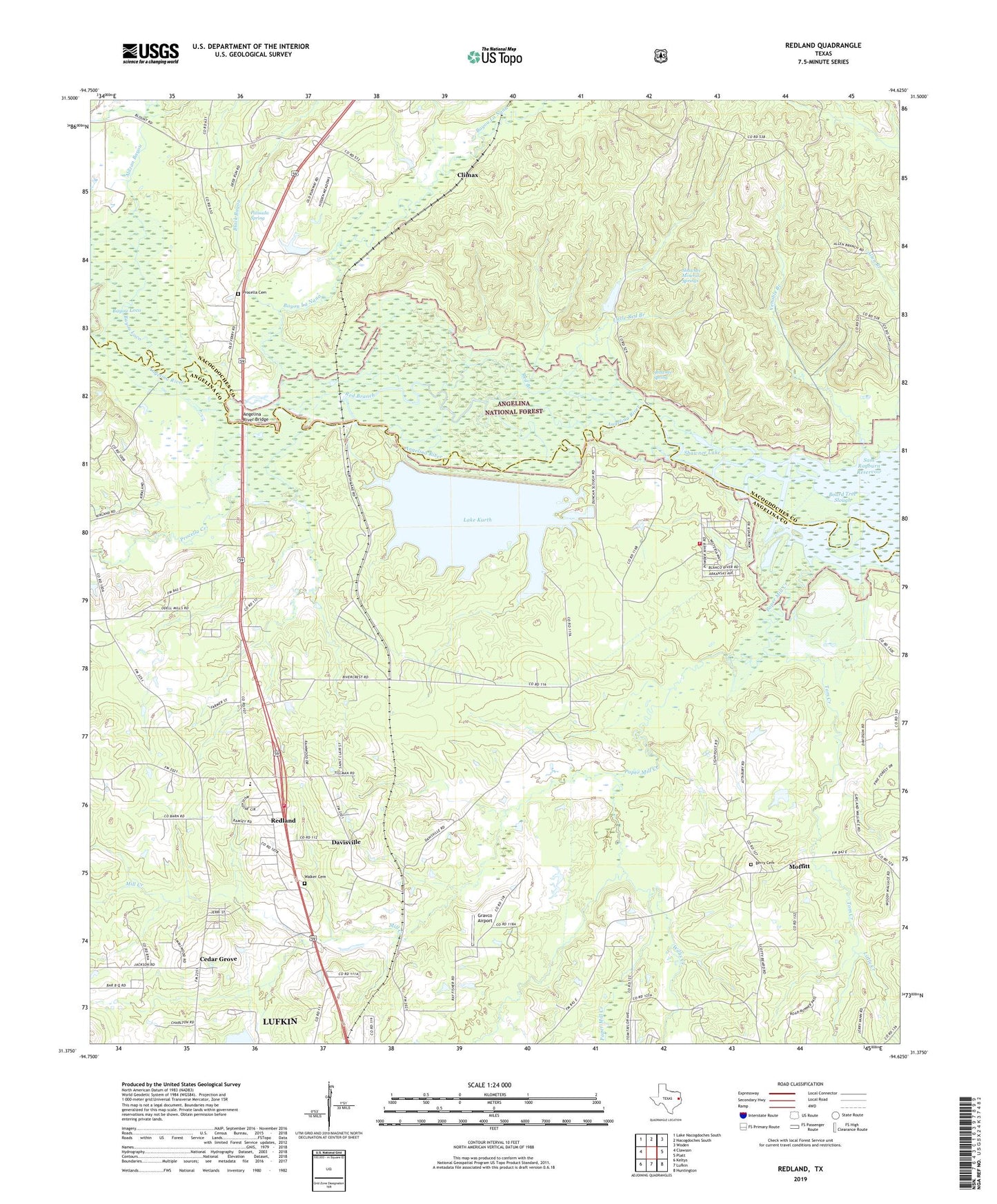 Redland Texas US Topo Map Image