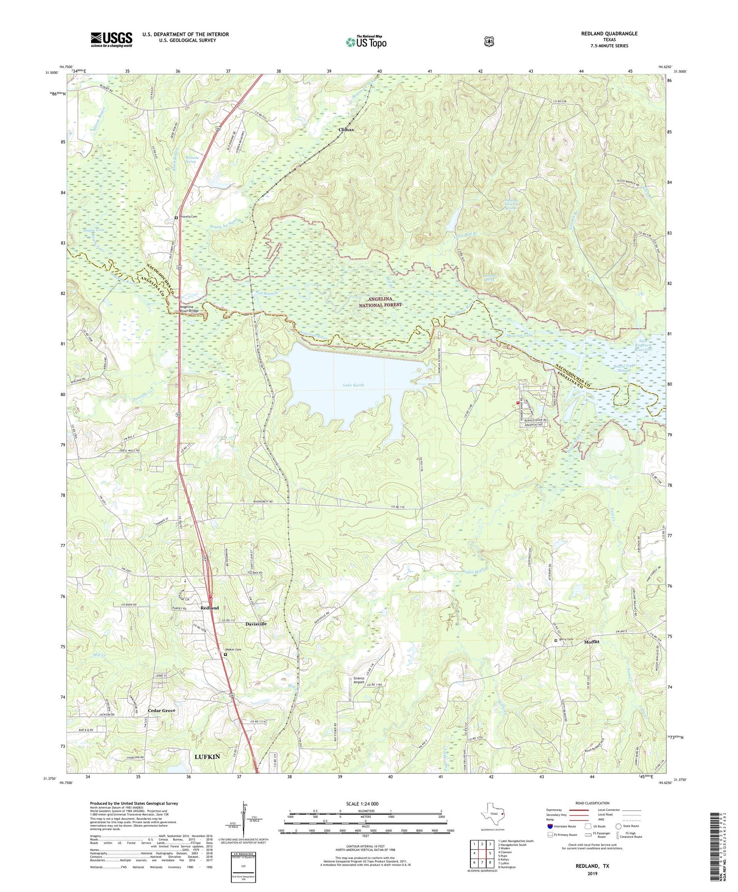 Redland Texas US Topo Map Image