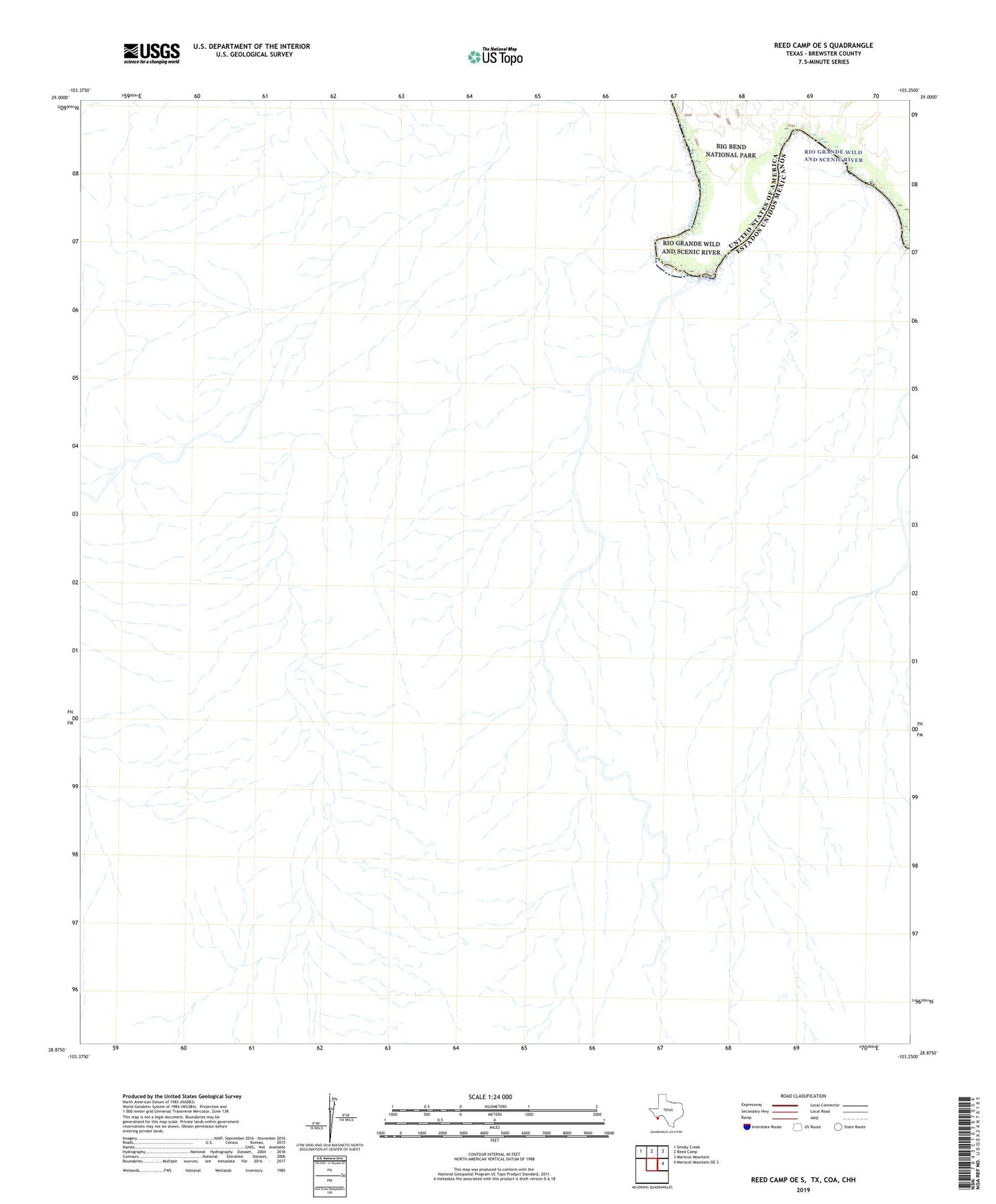 Reed Camp OE S Texas US Topo Map Image