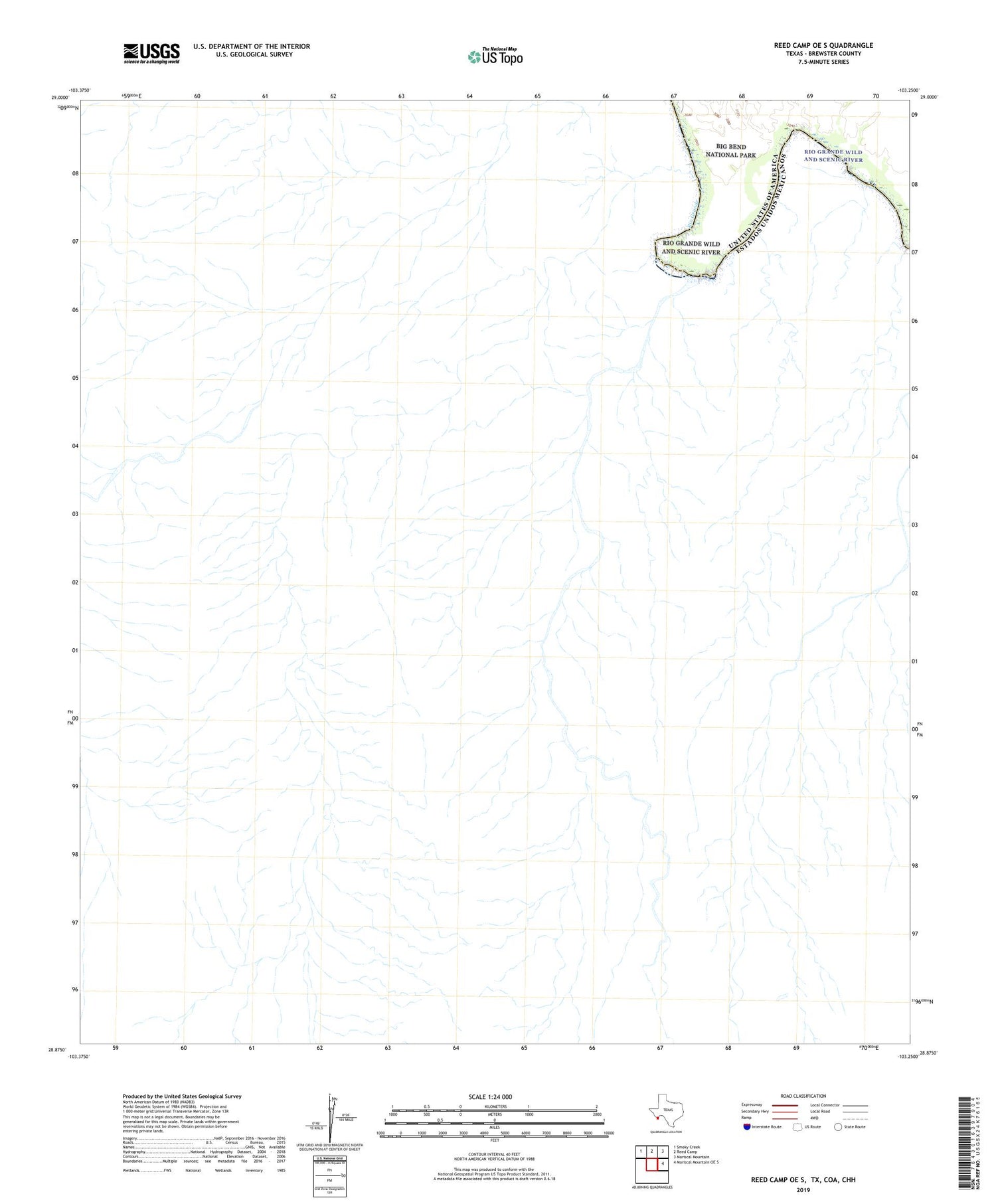 Reed Camp OE S Texas US Topo Map Image