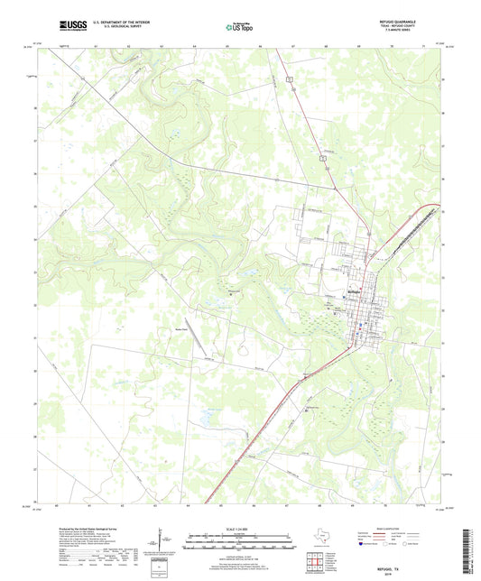 Refugio Texas US Topo Map Image