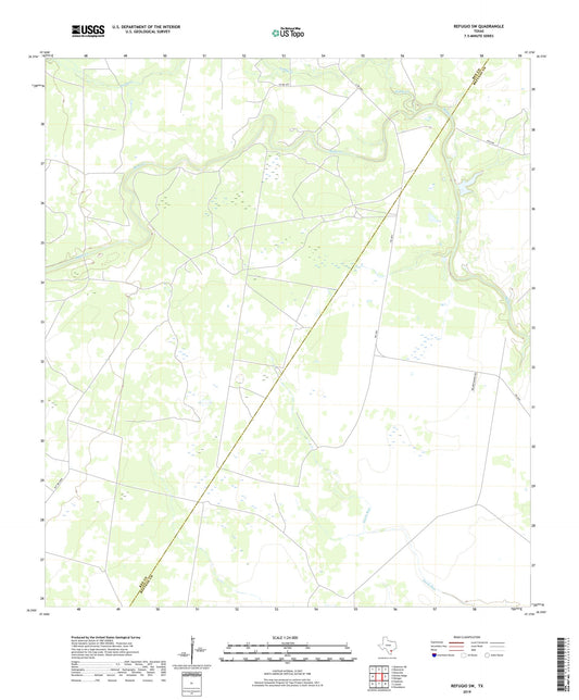 Refugio SW Texas US Topo Map Image