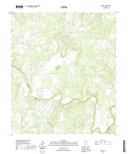 Regency Texas US Topo Map Image