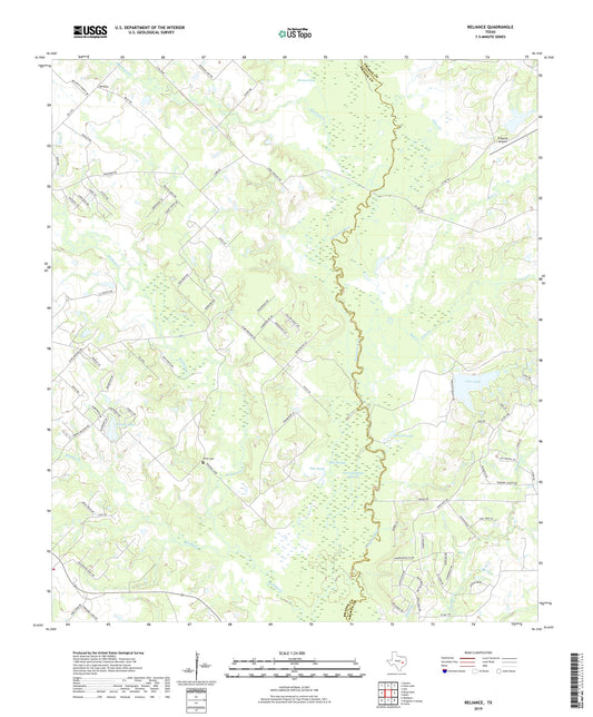 Reliance Texas US Topo Map Image