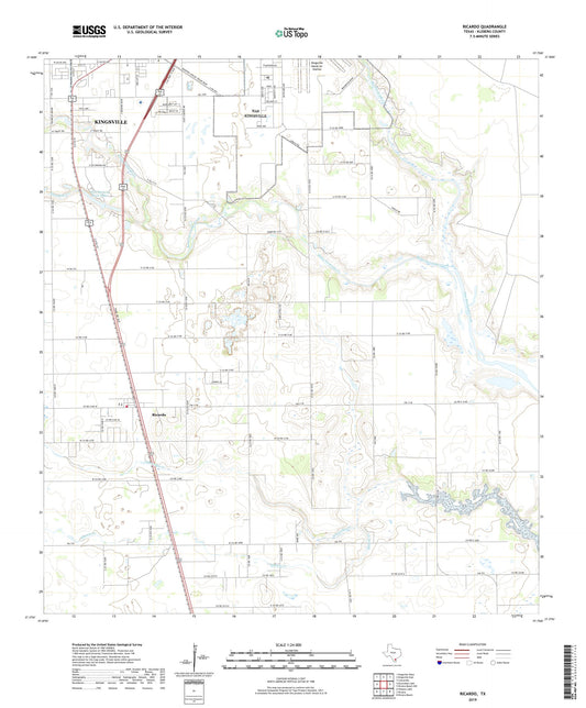 Ricardo Texas US Topo Map Image
