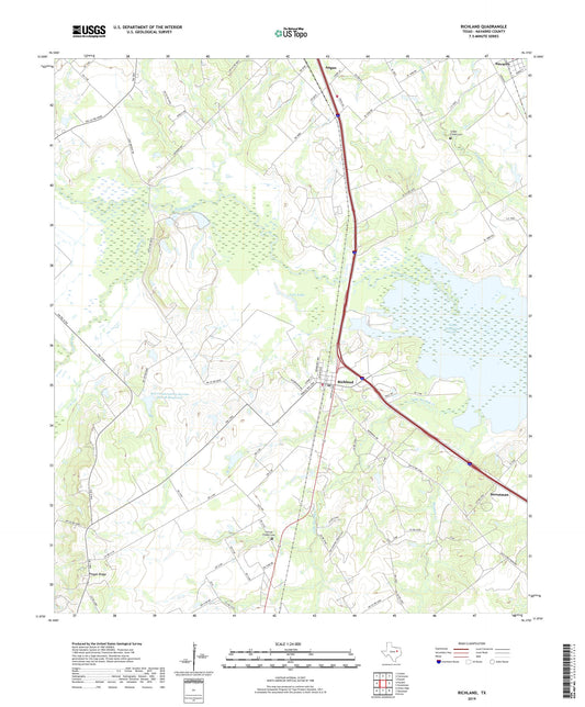 Richland Texas US Topo Map Image